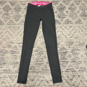 Under Armour Grey/Hot Pink Leggings. XS